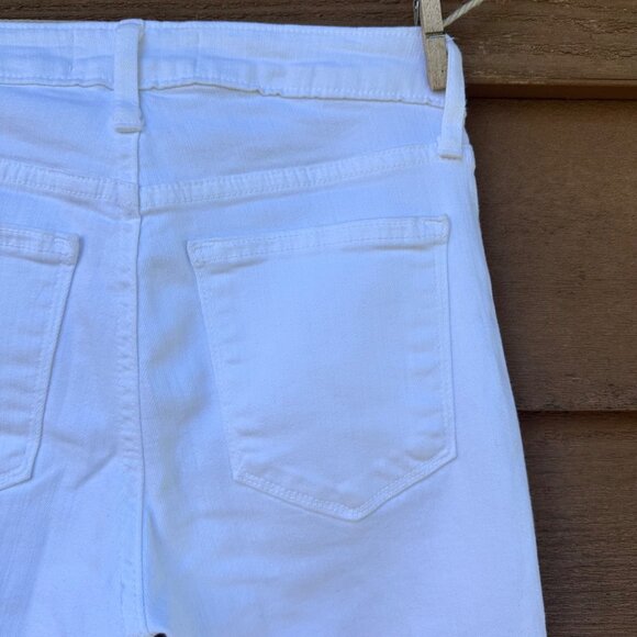 Just Black Denim White Frayed Hem Womens Jeans Size 25 Made In USA - Picture 11 of 13